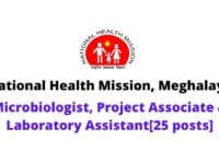 NHM Meghalaya Recruitment 2020