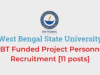 West Bengal State University Recruitment