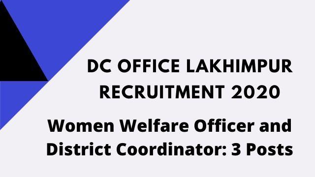 DC Office Lakhimpur Recruitment 2020