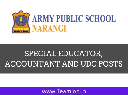 Army Public School Narengi Recruitment