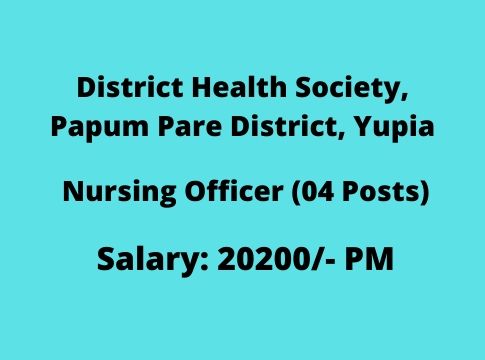 DHS Papum Pare District Recruitment