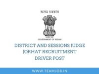 District and Sessions Judge Jorhat Recruitment