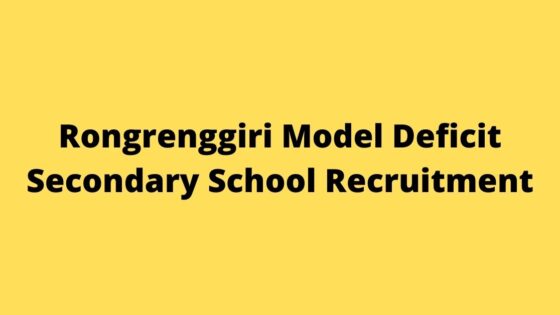 Rongrenggiri Model Deficit Secondary School Recruitment