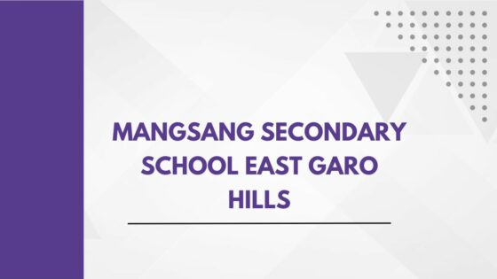Mangsang Secondary School East Garo Hills